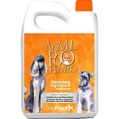 Pretty Pooch ® Fox Poo Dog Shampoo & Conditioner for Smelly Dogs 5 Litres (Citrus Fragrance) Sensitive Deodorising Dog Shampoo Eliminates Fox Poo & Other Odours Pretty Pooch ® Fox Poo Dog Shampoo & Conditioner for Smelly Dogs 5 Litres (Citrus Fragrance) Sensitive Deodorising Dog Shampoo Eliminates Fox Poo & Other Odours