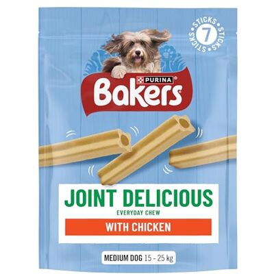 Bakers Joint Delicious Medium Chicken Dog Chews 180g (Pack of 6) Bakers Joint Delicious Medium Chicken Dog Chews 180g (Pack of 6)