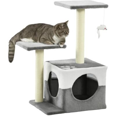 PawHut - Cat Tree - Sisal Posts - House - Cat Tree PawHut - Cat Tree - Sisal Posts - House - Cat Tree