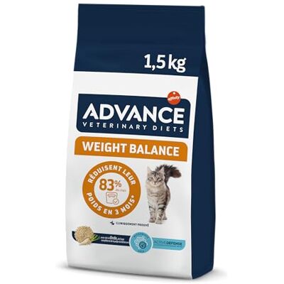 affinity ADVANCE VETERINARY DIETS Advance Veterinary Diets Feline Weight Balance Dry Food for Adult Cats Excessive body weight 1,5kg affinity ADVANCE VETERINARY DIETS Advance Veterinary Diets Feline Weight Balance Dry Food for Adult Cats Excessive body weight 1,5kg