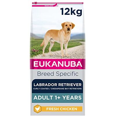 Eukanuba Complete Dry Dog Food for Adult Labrador Retriever Breed Types with Fresh Chicken 12 kg Eukanuba Complete Dry Dog Food for Adult Labrador Retriever Breed Types with Fresh Chicken 12 kg