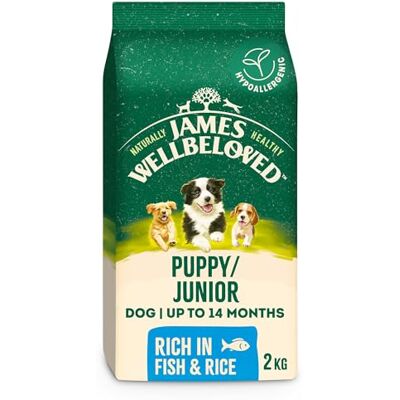 James Wellbeloved Dog Puppy Hypoallergenic Dry Food Fish and Rice 2 kg James Wellbeloved Dog Puppy Hypoallergenic Dry Food Fish and Rice 2 kg