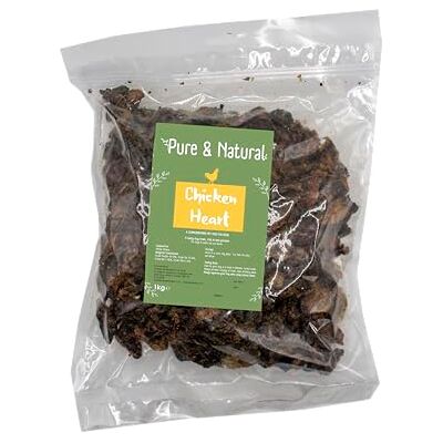 Pure Dog Chews Chicken Hearts 1kg Grain Free Dog Treats, Chicken Jerky for Dogs, Dog Chews Long Lasting Natural Dog Treats Pure Dog Chews Chicken Hearts 1kg Grain Free Dog Treats, Chicken Jerky for Dogs, Dog Chews Long Lasting Natural Dog Treats