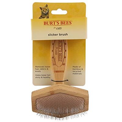 Burts Bees Slicker Brush Removes Loose Cat Fur, Prevents Matting Ideal for Daily Grooming, Smooth Coat Burts Bees Slicker Brush Removes Loose Cat Fur, Prevents Matting Ideal for Daily Grooming, Smooth Coat