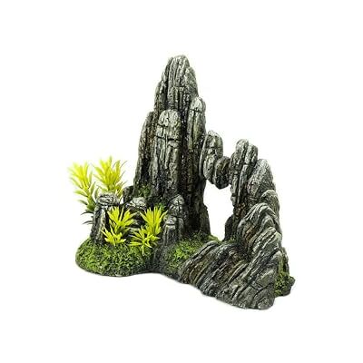 CLASSIC Rock Formation with plants180x117x176mm CLASSIC Rock Formation with plants180x117x176mm