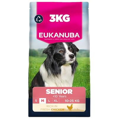 Eukanuba Fresh Chicken Complete Dry Dog Food For Senior Medium Breed Dogs 3KG Eukanuba Fresh Chicken Complete Dry Dog Food For Senior Medium Breed Dogs 3KG
