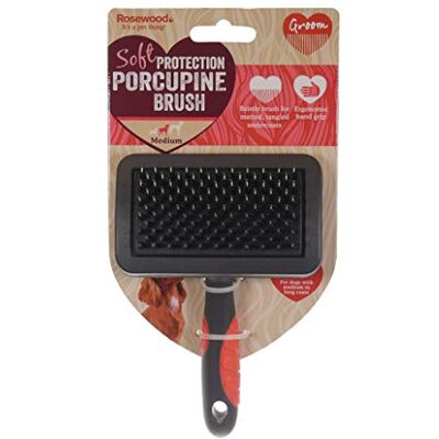 Rosewood Soft Protection Porcupine Brush for Dogs, Medium Rosewood Soft Protection Porcupine Brush for Dogs, Medium
