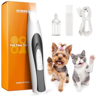 oneisall Low Noise Dog Paw Trimmer with LED Light, Paw Trimmer for Dogs &Cats, 20mm Widen Blade, Cordless Rechargeable Pet Shaver for Paws, Eyes, Ears, Face oneisall Low Noise Dog Paw Trimmer with LED Light, Paw Trimmer for Dogs &Cats, 20mm Widen Blade, Cordless Rechargeable Pet Shaver for Paws, Eyes, Ears, Face