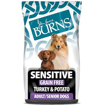 Burns Sensitive Grain Free Turkey and Potato Adult and Senior Dog Food - 12kg Burns Sensitive Grain Free Turkey and Potato Adult and Senior Dog Food - 12kg