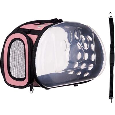 WELL HOME MOBILIARIO & DECORACIÓN Well Home 37 x 7.5 x 22 cm Folding Pet Carrier Pink WELL HOME MOBILIARIO & DECORACIÓN Well Home 37 x 7.5 x 22 cm Folding Pet Carrier Pink