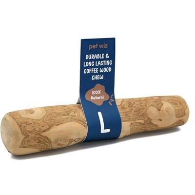 pet wiz Wood Dog Chews Helps Oral Hygiene, Provides Mental Stimulation and Reduce Stress Natural, Durable, and Sustainable (Large, Coffee Wood) pet wiz Wood Dog Chews Helps Oral Hygiene, Provides Mental Stimulation and Reduce Stress Natural, Durable, and Sustainable (Large, Coffee Wood)