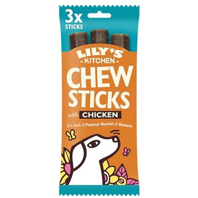 Lily's Kitchen Made with Natural Ingredients Chew Sticks with Chicken Dog Treat 10 x 120g Lily's Kitchen Made with Natural Ingredients Chew Sticks with Chicken Dog Treat 10 x 120g