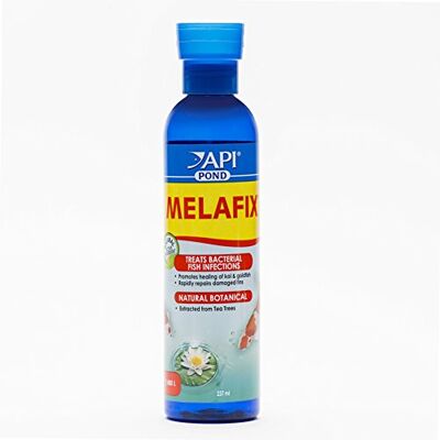 API Pond Melafix Pond Fish Bacterial Infection Remedy, Safe for Pets When Used As Directed, 237 ml Bottle API Pond Melafix Pond Fish Bacterial Infection Remedy, Safe for Pets When Used As Directed, 237 ml Bottle