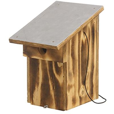Dehner Natura Wild Bird Nesting Box with Aluminium Roof, 28 mm Flight Hole, Approx. 28.5 x 14.5 x 18.5 cm, Wood, Brown Dehner Natura Wild Bird Nesting Box with Aluminium Roof, 28 mm Flight Hole, Approx. 28.5 x 14.5 x 18.5 cm, Wood, Brown
