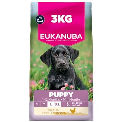 Eukanuba Fresh Chicken Complete Dry Puppy Food For Large & Giant Breed Dogs 3KG Eukanuba Fresh Chicken Complete Dry Puppy Food For Large & Giant Breed Dogs 3KG