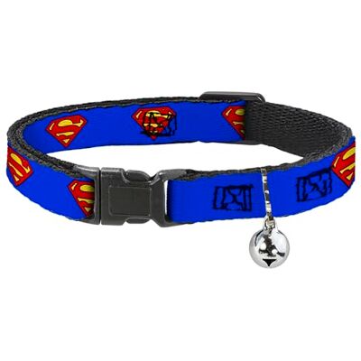 Buckle-Down BAC-WSM001-NM Blue Superman Shield Breakaway Cat Collar, 1/2" Wide-Fits 8-12" Neck-Medium Buckle-Down BAC-WSM001-NM Blue Superman Shield Breakaway Cat Collar, 1/2" Wide-Fits 8-12" Neck-Medium