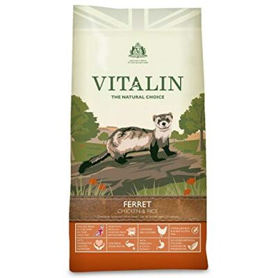 Vitalin ,The Natural Choice Complete Dry Ferret Food Chicken and Rice 2 kg, for Balanced Nutrition, Protein, and Essential Vitamins and Minerals for Optimal Health and Wellness single Vitalin ,The Natural Choice Complete Dry Ferret Food Chicken and Rice 2 kg, for Balanced Nutrition, Protein, and Essential Vitamins and Minerals for Optimal Health and Wellness single