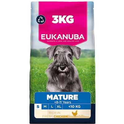 Eukanuba Fresh Chicken Complete Dry Dog Food For Mature Senior Small Breed Dogs 3KG Eukanuba Fresh Chicken Complete Dry Dog Food For Mature Senior Small Breed Dogs 3KG