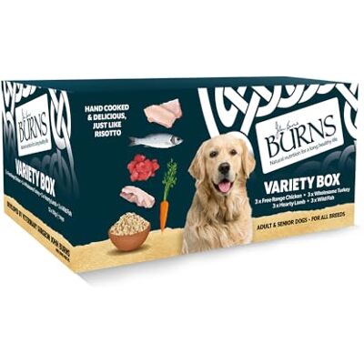 Burns Pet Nutrition Natural Wet Dog Food For Adult and Senior Dogs – 12 x 150 g Variety Box (3 x Free-range chicken, 3 x Hearty Lamb, 3 x Free-range Turkey, 3 x Wild Fish) Burns Pet Nutrition Natural Wet Dog Food For Adult and Senior Dogs – 12 x 150 g Variety Box (3 x Free-range chicken, 3 x Hearty Lamb, 3 x Free-range Turkey, 3 x Wild Fish)