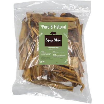 Pure Boar Skin Natural Dog Chews Long Lasting Dog Treats Natural, Low Fat Grain Free Healthy 1kg Bulk Box Pure Boar Skin Natural Dog Chews Long Lasting Dog Treats Natural, Low Fat Grain Free Healthy 1kg Bulk Box