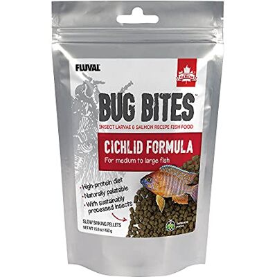 Fluval Bug Bites Medium/Large Cichlid Fish Food 450g, High-Protein Insect Based Formula, Daily Nutrition for Cichlids Fluval Bug Bites Medium/Large Cichlid Fish Food 450g, High-Protein Insect Based Formula, Daily Nutrition for Cichlids