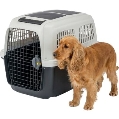 Ferplast Dog Carrier CLIPPER PLUS, IATA Approved Dog Travel Crate, Medium Dog Carrier max 20 Kg, Pet Carrier, with Double Compartment for Accessories, Pull-out Handle, 71 x 50 x h 51 cm Ferplast Dog Carrier CLIPPER PLUS, IATA Approved Dog Travel Crate, Medium Dog Carrier max 20 Kg, Pet Carrier, with Double Compartment for Accessories, Pull-out Handle, 71 x 50 x h 51 cm
