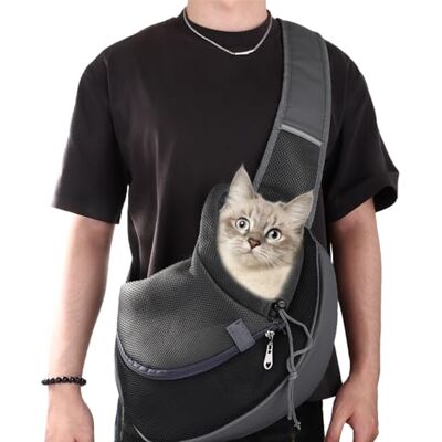 ASelected Pet Carrier Sling,Pet Bag With Adjustable Shoulder Strap,Hands-Free Cat Carry Bag,Mesh Pet Dog Papoose Pouch Tote,Pet Sling Carrier for Dog Cat Puppy Below 13 Lb for Walking Travel Outdoor ASelected Pet Carrier Sling,Pet Bag With Adjustable Shoulder Strap,Hands-Free Cat Carry Bag,Mesh Pet Dog Papoose Pouch Tote,Pet Sling Carrier for Dog Cat Puppy Below 13 Lb for Walking Travel Outdoor