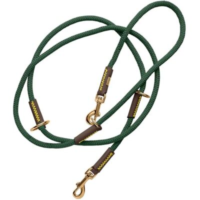 HUNTER MALIA Adjustable Dog Lead - Green/Brown - Dog Lead HUNTER MALIA Adjustable Dog Lead - Green/Brown - Dog Lead