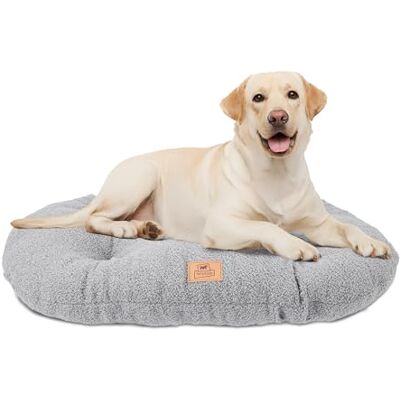 Ferplast Dog Bed Cushion for Medium-Sized Dogs, Cat Bed, Washable Synthetic Bouclé Fabric, Soft Padding, 78 x 50 x h 5 cm. Grey Ferplast Dog Bed Cushion for Medium-Sized Dogs, Cat Bed, Washable Synthetic Bouclé Fabric, Soft Padding, 78 x 50 x h 5 cm. Grey