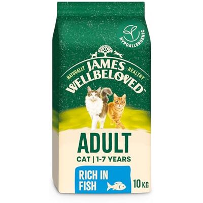 James Wellbeloved Hypoallergenic Dry Cat Food for Adult Cats Fish 10 kg James Wellbeloved Hypoallergenic Dry Cat Food for Adult Cats Fish 10 kg