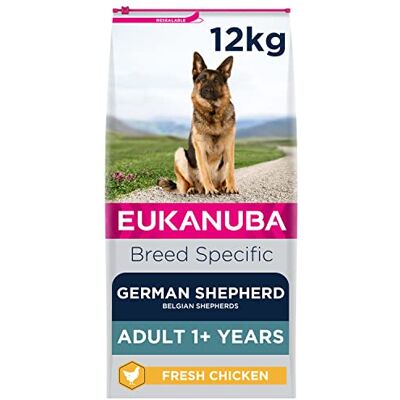 Eukanuba Complete Dry Dog Food for Adult German Shepherd Breed Types with Fresh Chicken 12 kg Eukanuba Complete Dry Dog Food for Adult German Shepherd Breed Types with Fresh Chicken 12 kg