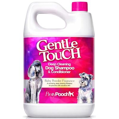 Pretty Pooch ® Gentle Touch Dog Shampoo & Conditioner 2 Litres (Baby Powder Fragrance) A Non-itchy, Professional Deep Cleaning Shampoo for Dogs with Sensitive Skin! (2 Litre Baby Powder) Pretty Pooch ® Gentle Touch Dog Shampoo & Conditioner 2 Litres (Baby Powder Fragrance) A Non-itchy, Professional Deep Cleaning Shampoo for Dogs with Sensitive Skin! (2 Litre Baby Powder)