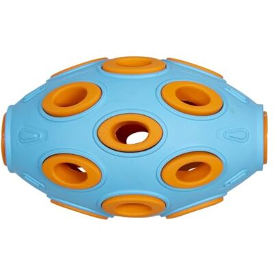 JACK AND VANILLA , Rubber Toys Durable Rubber Toy for Animals, Stimulating Snack Egg, Ideal for Small and Medium Breeds, 12 cm, Dark Blue/Orange JACK AND VANILLA , Rubber Toys Durable Rubber Toy for Animals, Stimulating Snack Egg, Ideal for Small and Medium Breeds, 12 cm, Dark Blue/Orange