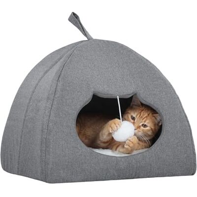 PawHut Cat Cave, Cat House with Removable Cushion for Indoor Kittens PawHut Cat Cave, Cat House with Removable Cushion for Indoor Kittens