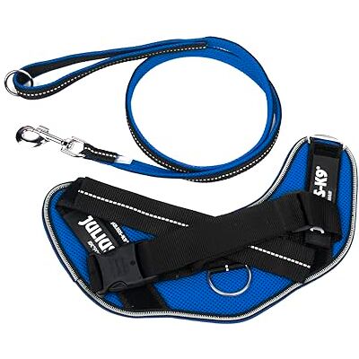 Julius-K9 IDC Powair Bundle IDC Powair Harness, Size: M/0, Blue + IDC Powair Leash, Size: 1,2 m with Handle and Large Carabiner, Blue Julius-K9 IDC Powair Bundle IDC Powair Harness, Size: M/0, Blue + IDC Powair Leash, Size: 1,2 m with Handle and Large Carabiner, Blue