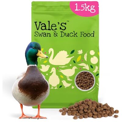 Jacobi Jayne Vale’s™ Swan & Duck Food 1.5kg – Floating Feed for Wild Ducks – Suitable and Nutritious Duck and Swan Food – Perfect Alongside Their Natural Diet Bird Feed for Waterfowl Jacobi Jayne Vale’s™ Swan & Duck Food 1.5kg – Floating Feed for Wild Ducks – Suitable and Nutritious Duck and Swan Food – Perfect Alongside Their Natural Diet Bird Feed for Waterfowl