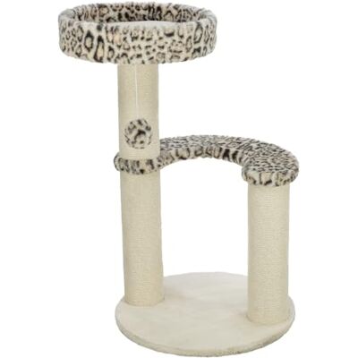 TRIXIE Cat Tree Leo Multi Level Cat Tower With Padded Platforms And Fully Wrapped Scratching Posts, 82 Cm, Cream, Comfortable & Stable Cat Tree 48175 TRIXIE Cat Tree Leo Multi Level Cat Tower With Padded Platforms And Fully Wrapped Scratching Posts, 82 Cm, Cream, Comfortable & Stable Cat Tree 48175