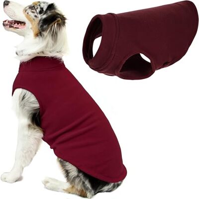 GOOBY Stretch Fleece Vest, Pullover Fleece Vest Jacket Sweater for Dogs, Burgundy, 4X-Large GOOBY Stretch Fleece Vest, Pullover Fleece Vest Jacket Sweater for Dogs, Burgundy, 4X-Large