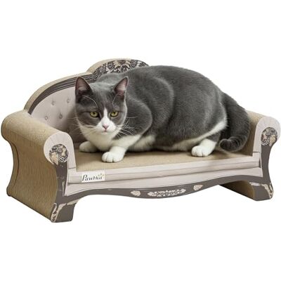 PawHut Cat Scratching Board 2-in-1 Cardboard Lounge with Catnip, Brown PawHut Cat Scratching Board 2-in-1 Cardboard Lounge with Catnip, Brown