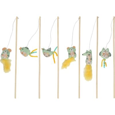 Flamingo TOY GRALI CAT DANGLER GREEN 53CM ASSORTMENT DISPLAY Flamingo TOY GRALI CAT DANGLER GREEN 53CM ASSORTMENT DISPLAY