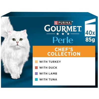 Purina Gourmet Perle Cat Food Chef's Collection - Mixed Flavors - 40 x 85g Purina Gourmet Perle Cat Food Chef's Collection - Mixed Flavors - 40 x 85g