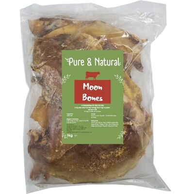 Pure Moon Bones for Dogs Natural Dog Chews, 1kg – Gluten Free Dog Treats Beef Bones & Cartilage Jerky for Dogs Pure Moon Bones for Dogs Natural Dog Chews, 1kg – Gluten Free Dog Treats Beef Bones & Cartilage Jerky for Dogs