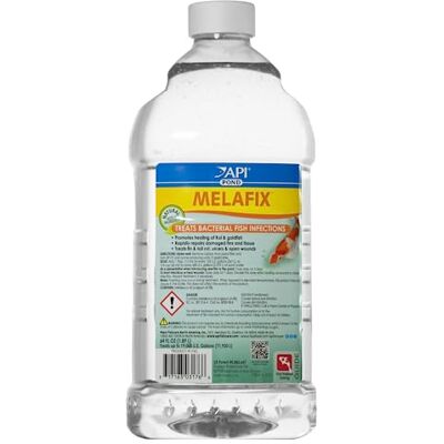 API Pond Melafix Pond Fish Bacterial Infection Remedy, Safe for Pets When Used As Directed, 1.89 Litre Bottle API Pond Melafix Pond Fish Bacterial Infection Remedy, Safe for Pets When Used As Directed, 1.89 Litre Bottle