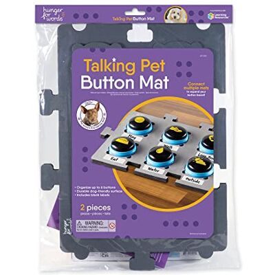 Hunger for Words Talking Pet Button Mat 1 Piece Single Mat Holds Up to 6 Buttons, Talking Dog Button Mat, Talking Dog Button Storage, Pet Supplies, multi Hunger for Words Talking Pet Button Mat 1 Piece Single Mat Holds Up to 6 Buttons, Talking Dog Button Mat, Talking Dog Button Storage, Pet Supplies, multi