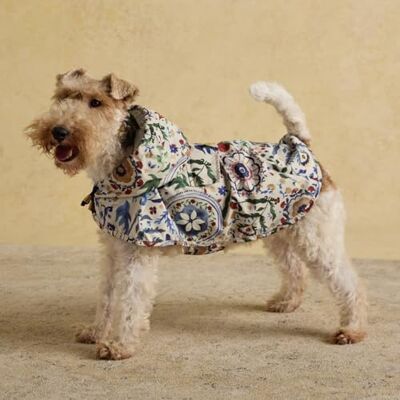 Rosewood x Joules Festival Floral Packaway Dog Jacket, Large – Lightweight Water-Resistant Coat with Hood, Adjustable Velcro Fastenings, Portable for Travel & Walks Rosewood x Joules Festival Floral Packaway Dog Jacket, Large – Lightweight Water-Resistant Coat with Hood, Adjustable Velcro Fastenings, Portable for Travel & Walks