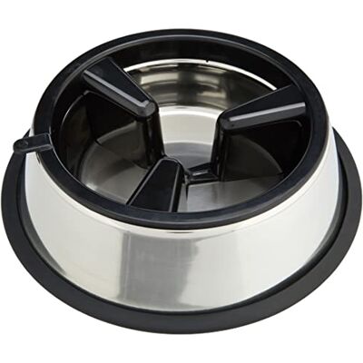 Croci Steel Bowl Slow Eating 2in1, 27 cm, Croci Steel Bowl Slow Eating 2in1, 27 cm,