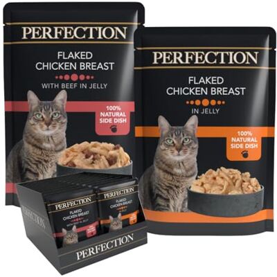 HILIFE Perfection Wet Cat Food Flaked Chicken Breast Beef in Jelly Natural Ingredients Grain Free, 36 Pouches x 70g HILIFE Perfection Wet Cat Food Flaked Chicken Breast Beef in Jelly Natural Ingredients Grain Free, 36 Pouches x 70g