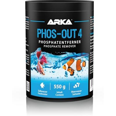 ARKA Phosphate Remover Aquarium – Phos-Out 4 Granules 1000 ml – removes phosphate, silicate & tannins – iron hydroxide media for freshwater & marine tanks – with filter bag – pH neutral & residue-free ARKA Phosphate Remover Aquarium – Phos-Out 4 Granules 1000 ml – removes phosphate, silicate & tannins – iron hydroxide media for freshwater & marine tanks – with filter bag – pH neutral & residue-free