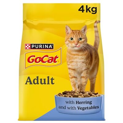 Go-Cat Herring with Vegetables Dry Cat Food 4kg (Pack of 2) Go-Cat Herring with Vegetables Dry Cat Food 4kg (Pack of 2)