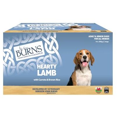 Burns Pet Natural Nutrition Adult and Senior Wet Dog Food Hearty Lamb, Carrots and Wholegrain Brown Rice 16 x 395gm Burns Pet Natural Nutrition Adult and Senior Wet Dog Food Hearty Lamb, Carrots and Wholegrain Brown Rice 16 x 395gm